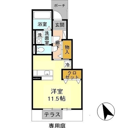 京口駅 徒歩13分 1階の物件間取画像